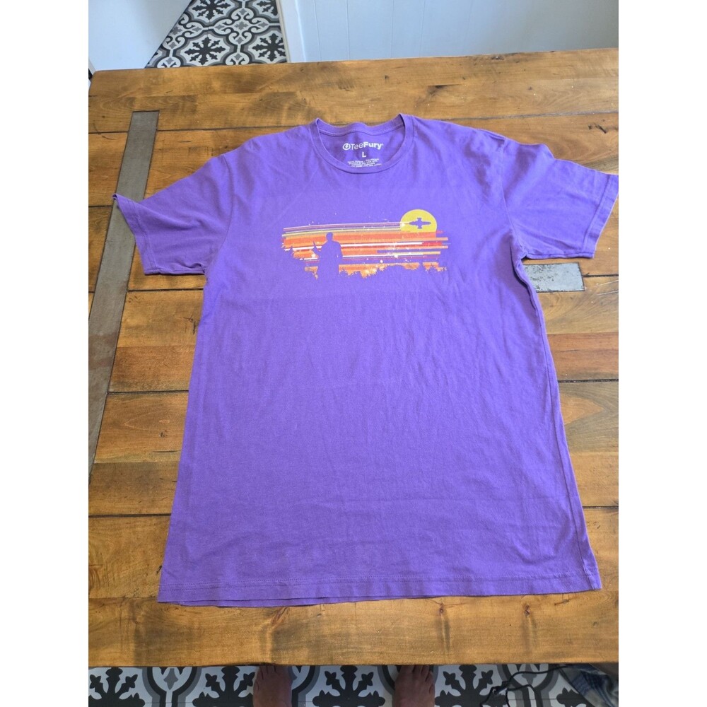 TeeFury Firefly Serenity T Shirt Mens L Purple Retro Sunset Mal Reynolds kg07